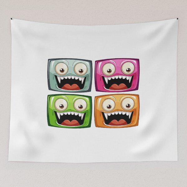 Item preview, fanged monsters designed and sold by GraphicStyleX.