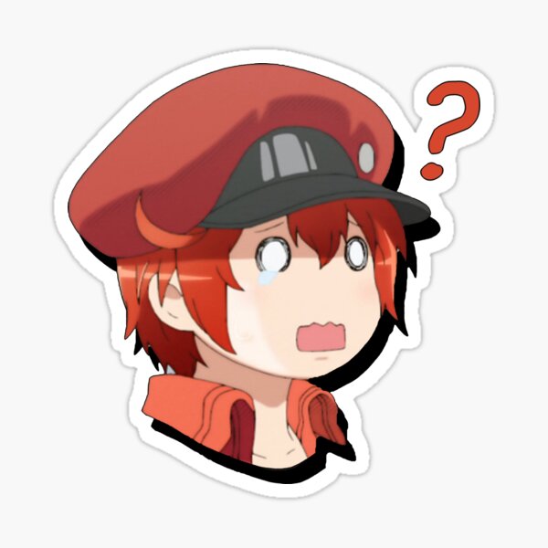 cells at work red blood cell with BACK PRINT - Red Blood Cell - Sticker