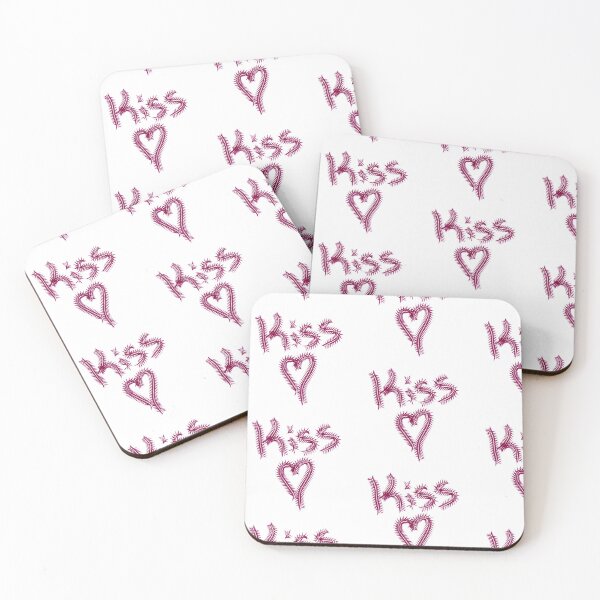 Item preview, Spiky “KISS” Typography – Punk Pink Heart Text designed and sold by cabuks.