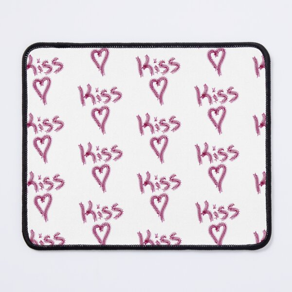 Item preview, Spiky “KISS” Typography – Punk Pink Heart Text designed and sold by cabuks.