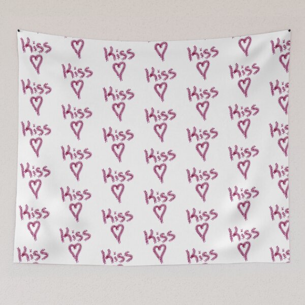 Item preview, Spiky “KISS” Typography – Punk Pink Heart Text designed and sold by cabuks.
