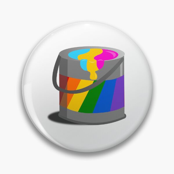 Item preview, Proud Paint Pansexual Flag in a Bucket designed and sold by HarveyHandcraftsandDesigns.
