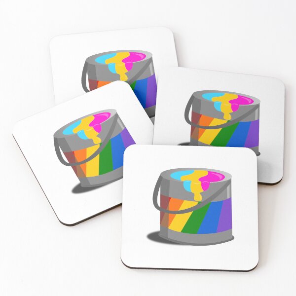 Item preview, Proud Paint Pansexual Flag in a Bucket designed and sold by HarveyHandcraftsandDesigns.
