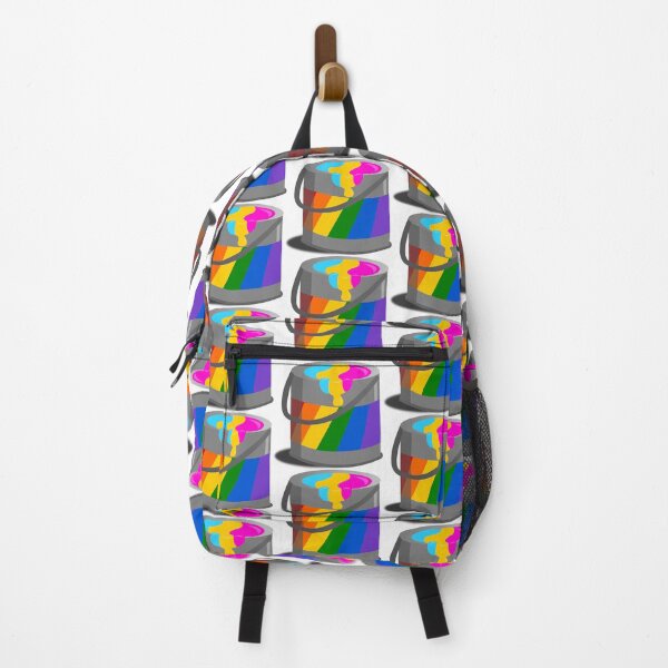 Item preview, Proud Paint Pansexual Flag in a Bucket designed and sold by HarveyHandcraftsandDesigns.