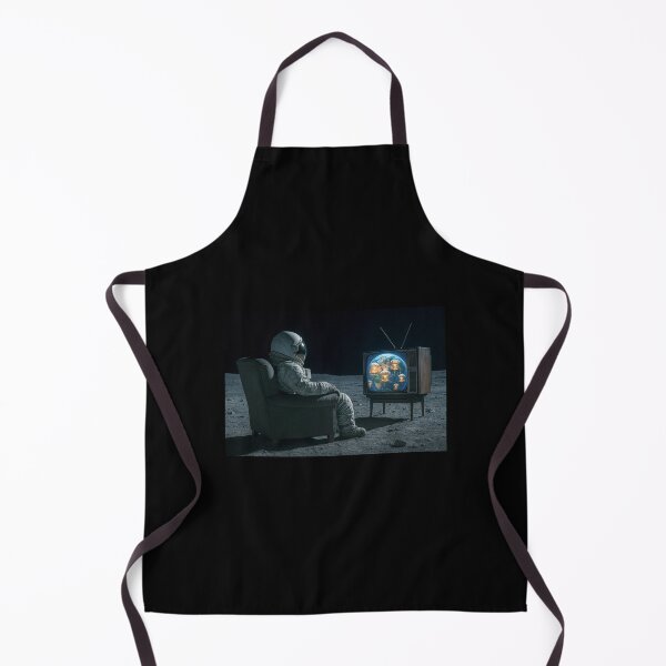 Item preview, Cool Surreal Poster of an Astronaut on the Moon watching the Nuclear Annihilation of the Earth  designed and sold by Halifaxartguy.
