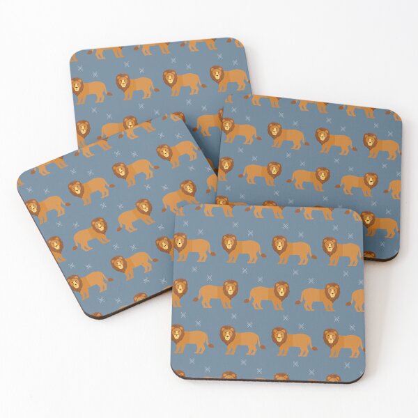 Item preview, Lions on blue designed and sold by reneesillus.