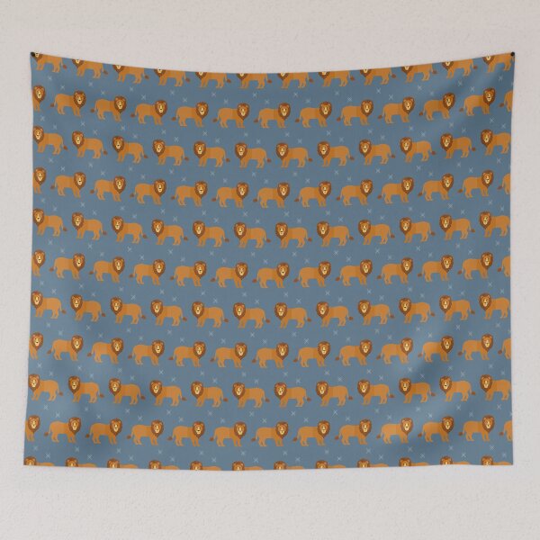 Item preview, Lions on blue designed and sold by reneesillus.