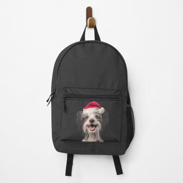 Item preview, Chinese Crested with Christmas Hat – Festive Crested dog Xmas Design designed and sold by LazyOwlStore.