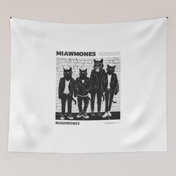 Item preview, RAMONES ALBUM Black & White CATS designed and sold by JusTiceT-shirts.