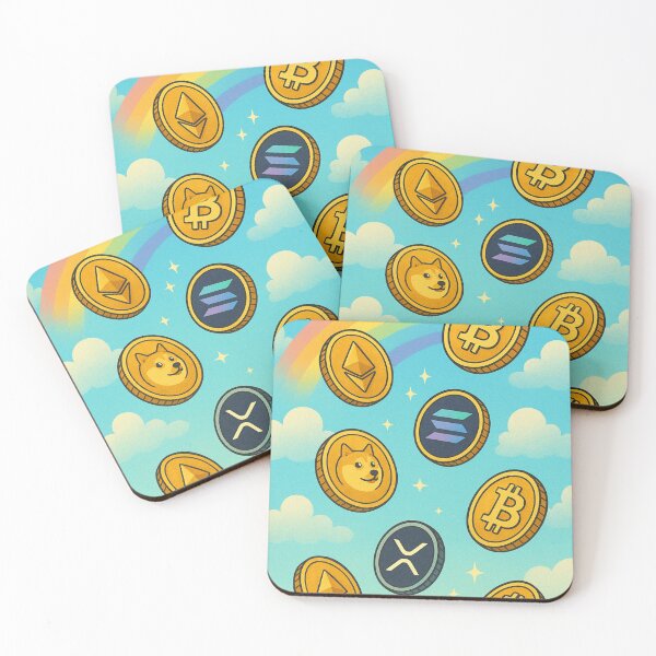 Item preview, ? Crypto Rain – Bright Happy Coin Shower T-Shirt Design designed and sold by LatestDesign95.