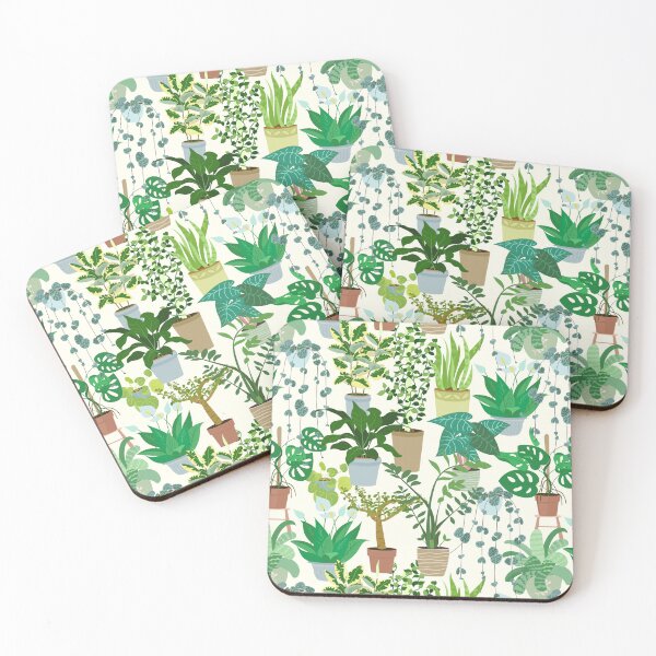 Item preview, Lush Houseplant Pattern – Tropical Indoor Greenery Botanical Design designed and sold by Feral Confetti.