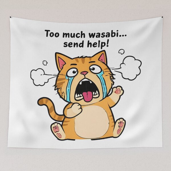 Item preview, Sushi Cat Too much wasabi... send help! designed and sold by Uglyandcute.