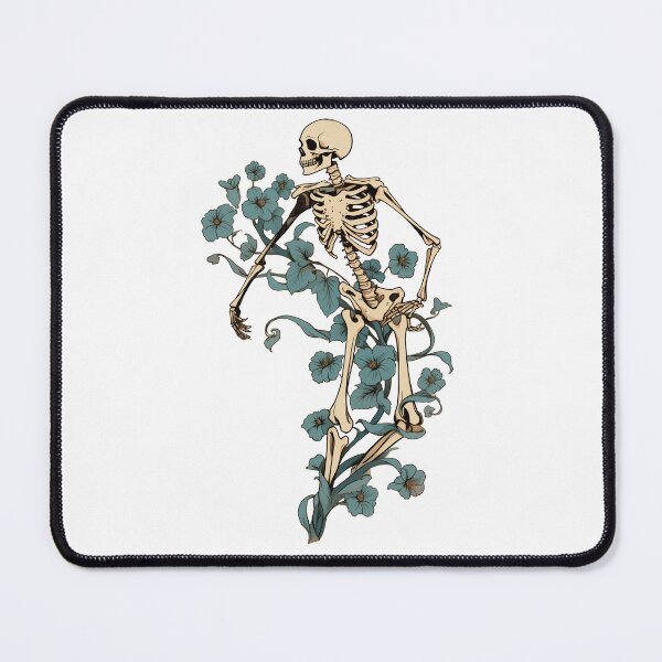 Item preview, Skeleton growing from blue flowers designed and sold by xiao xuans.