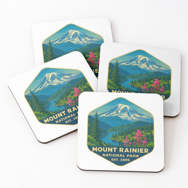 Item preview, Mount Rainier National Park Retro Sticker designed and sold by Ismeal Von.