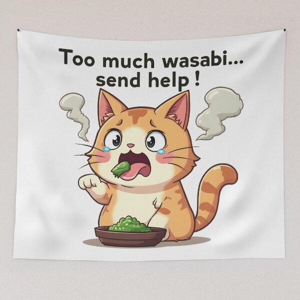 Item preview, Sushi Cat Too much wasabi... send help! designed and sold by Uglyandcute.