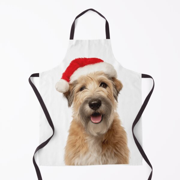 Artikelvorschau, Soft Coated Wheaten Terrier mit Weihnachtsmütze – Festliches Wheatie-Hund-Weihnachtsdesign entworfen und verkauft von LazyOwlStore.