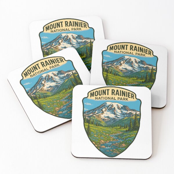 Item preview, Mount Rainier National Park Retro Sticker designed and sold by Ismeal Von.