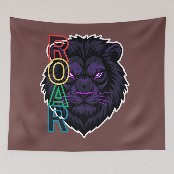 Item preview, Roar - Bold Colorful Neon Lion designed and sold by heerak009.