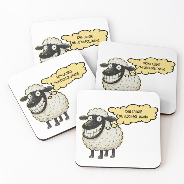 Item preview, 100% Laughs, 0% Herd Mentality. Funny sheep designed and sold by Feelish.