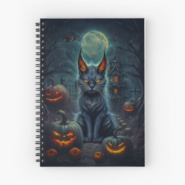 Item preview, Cemetery guardian cat demon on a full moon night. designed and sold by LaCreaption.