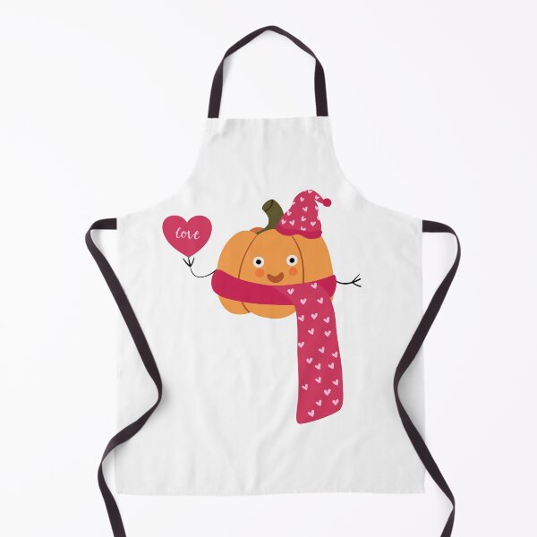 Item preview, Love with Pumpkin Wearing Scarf and Hat Holding Heart Card designed and sold by AlginaPugachova.