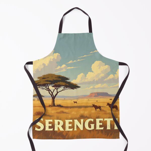 Item preview, Serengeti: Vintage-Style Painterly Travel Poster designed and sold by LSVart.