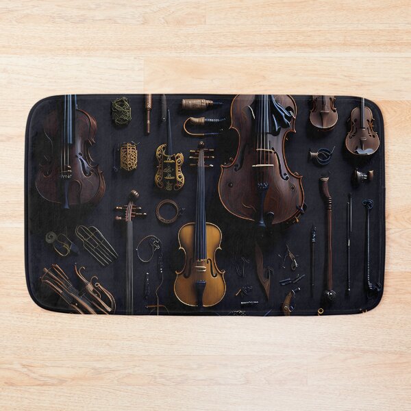 Item preview, Orchestral Harmony | Elegant String Instrument Art Print designed and sold by Vibranta Studio.