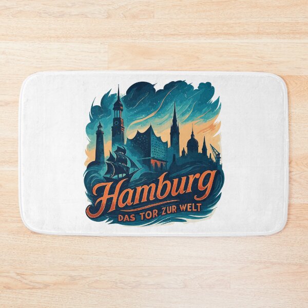 Item preview, Hamburg Gateway to the World City Silhouette Harbor Gift designed and sold by Pineapple-Tree.