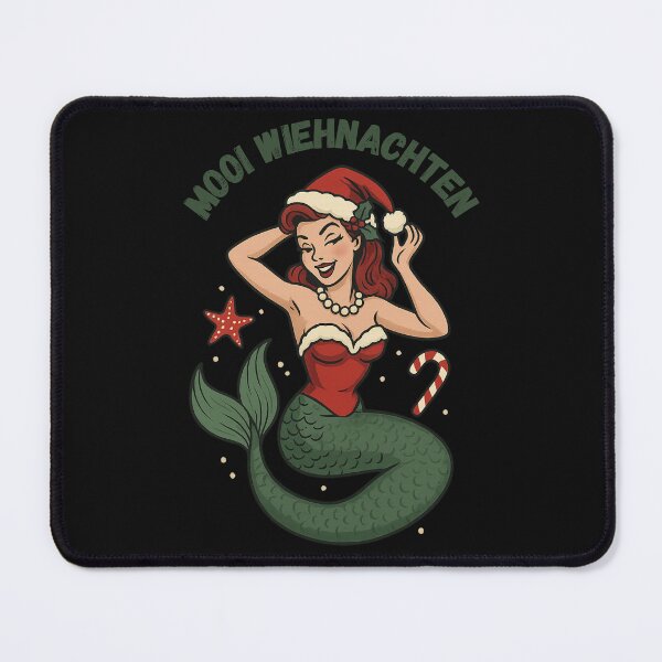 Item preview, Cheeky Christmas Mermaid | Pin-Up Xmas Mermaid with maritime charm designed and sold by Fies-und-Fein.