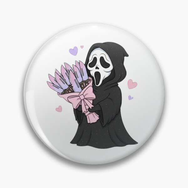 Item preview, Scream bouquet meme movie ghostface ghost face parody weird love pink designed and sold by CheeseBlueprint.