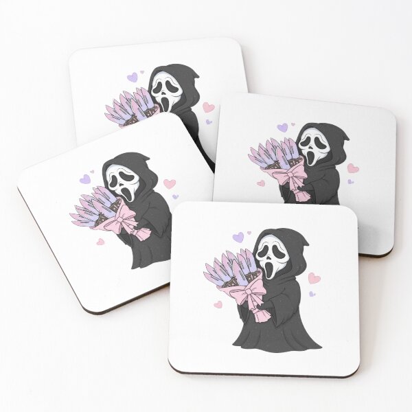 Item preview, Scream bouquet meme movie ghostface ghost face parody weird love pink designed and sold by CheeseBlueprint.