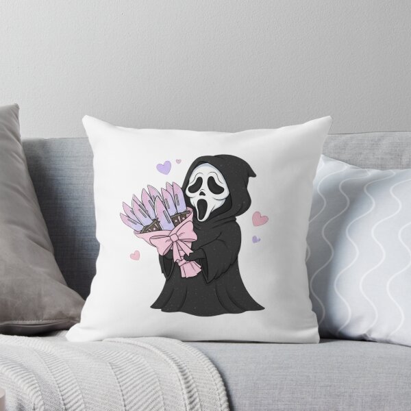 Item preview, Scream bouquet meme movie ghostface ghost face parody weird love pink designed and sold by CheeseBlueprint.