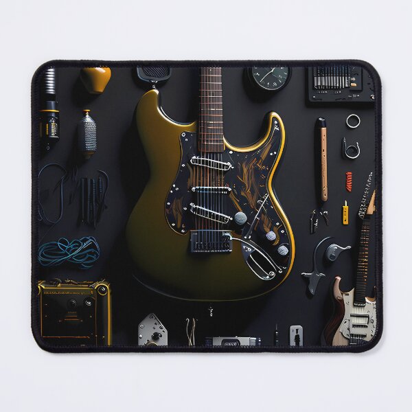 Item preview, Electric Guitar Collection | Modern Music Studio Art Print designed and sold by Vibranta Studio.