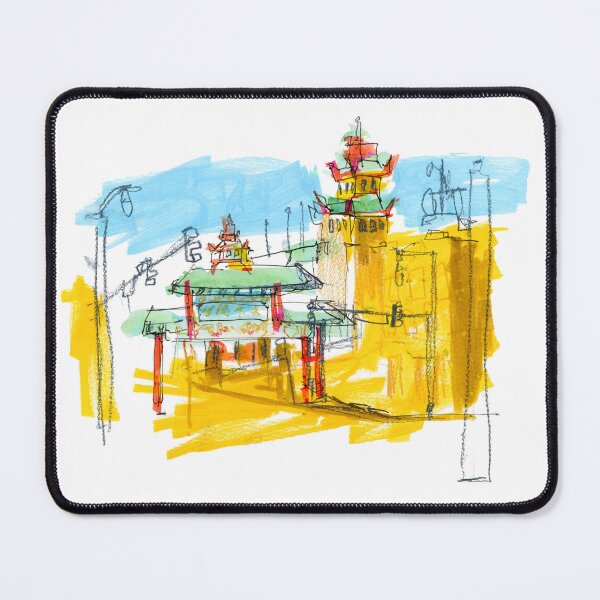 Item preview, Chinatown Gate, Chicago Sketch Painting designed and sold by Suburbansketcher.