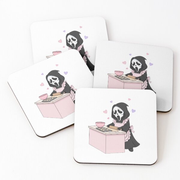 Item preview, Scream baking cookies meme movie ghostface ghost face parody weird love pink designed and sold by CheeseBlueprint.