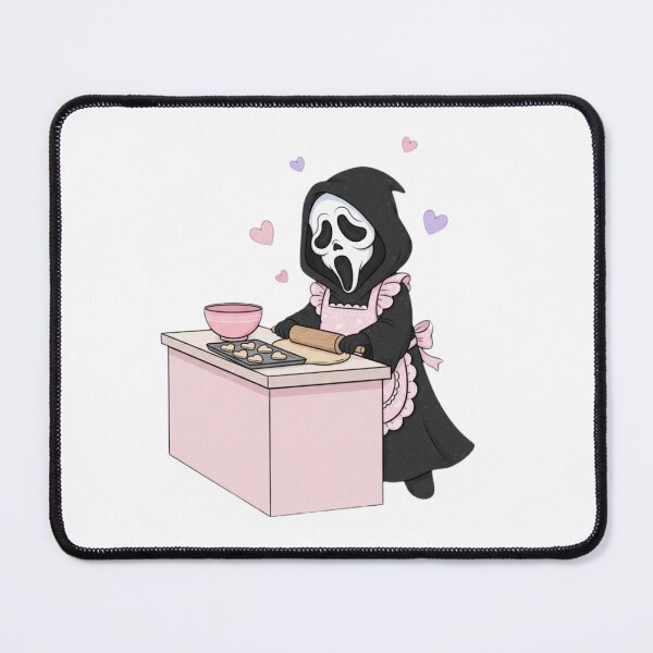 Item preview, Scream baking cookies meme movie ghostface ghost face parody weird love pink designed and sold by CheeseBlueprint.