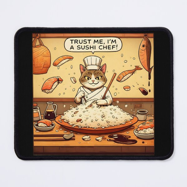 Item preview, Sushi Cat Trust me, I’m a sushi chef! designed and sold by Uglyandcute.