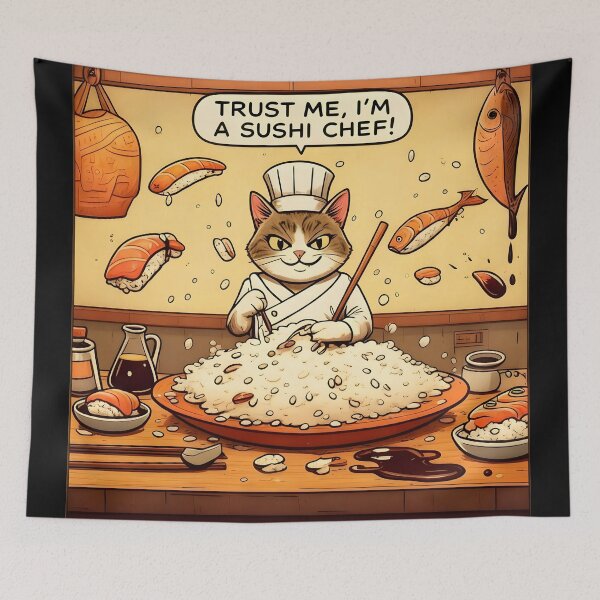 Item preview, Sushi Cat Trust me, I’m a sushi chef! designed and sold by Uglyandcute.