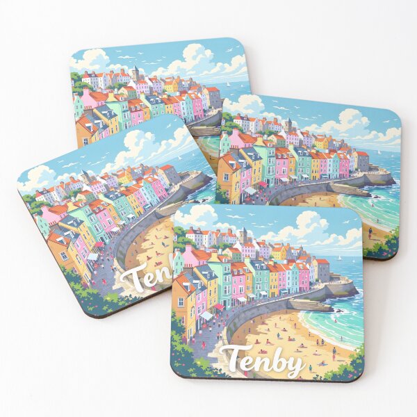 Item preview, Tenby: Vintage-Style Painterly Travel Poster designed and sold by LSVart.