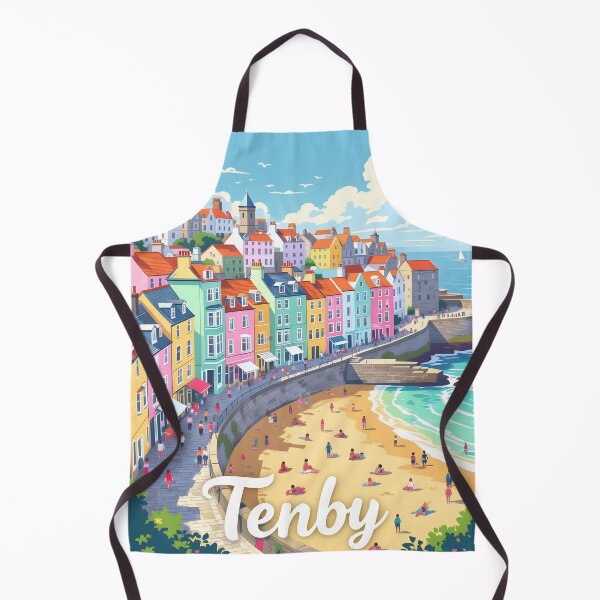 Item preview, Tenby: Vintage-Style Painterly Travel Poster designed and sold by LSVart.