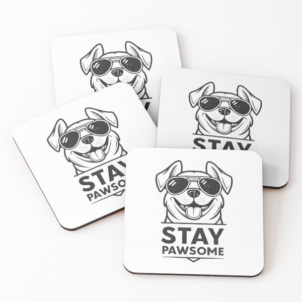 Item preview, Stay Pawsome – Cool Dog with Sunglasses Funny Minimalist Design designed and sold by SaicoGN.
