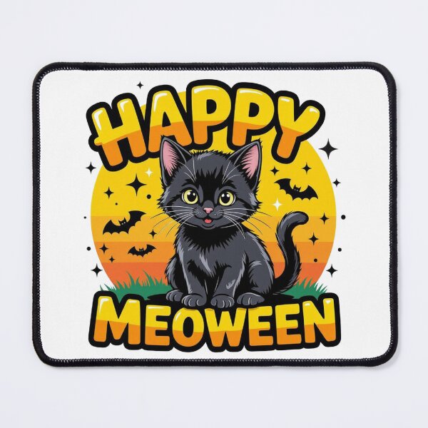Item preview, Classic Black Cat Happy Meoween designed and sold by J-CCreations.