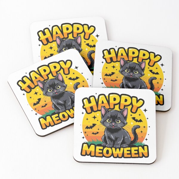 Item preview, Classic Black Cat Happy Meoween designed and sold by J-CCreations.
