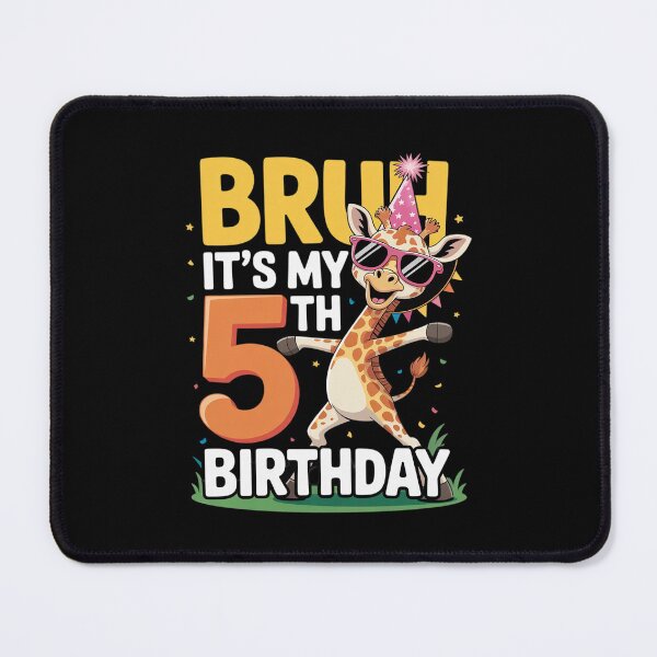 Item preview, Bruh It's My 5th Birthday Dabbing Giraffe 5 Year Old Party  designed and sold by THagBlue.