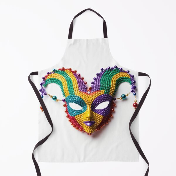 Item preview, The Jester's Jewel: Vibrant Beaded Mardi Gras Mask designed and sold by PygmyTitan Photo.
