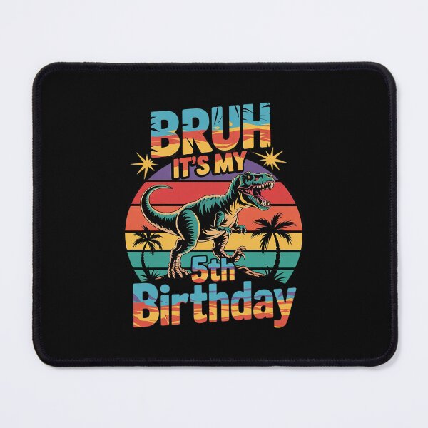 Item preview, Bruh It's My 5th Birthday Dinosaur 5 Year Old  designed and sold by THagBlue.