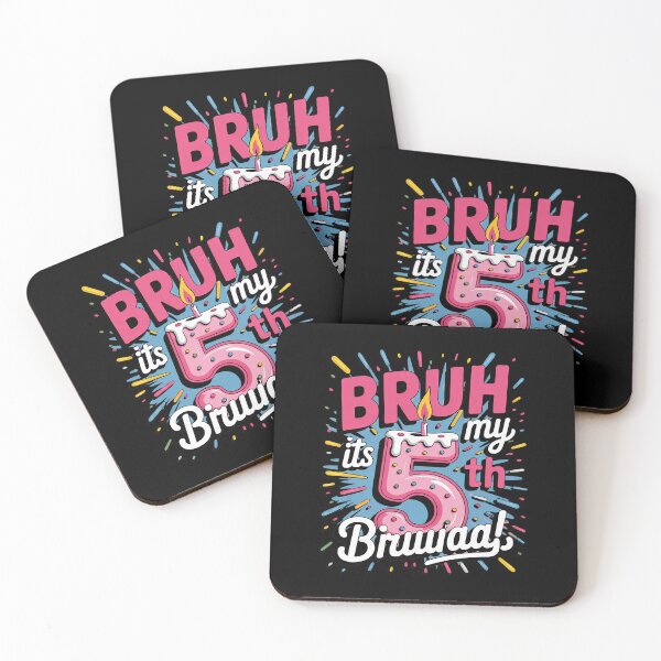 Item preview, Bruh It's My 5th Birthday Girls 5 Years Old Birthday Kids  designed and sold by THagBlue.