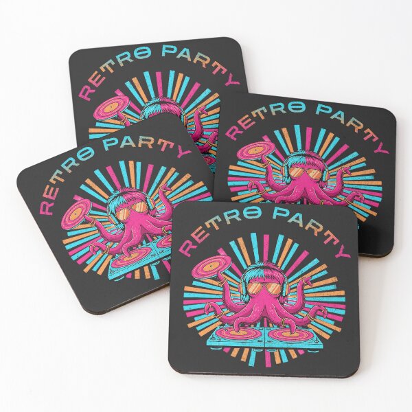 Item preview, Retro Party – Octopus DJ Vibes & Vinyl Spin designed and sold by AwesomeBeyondLimits.