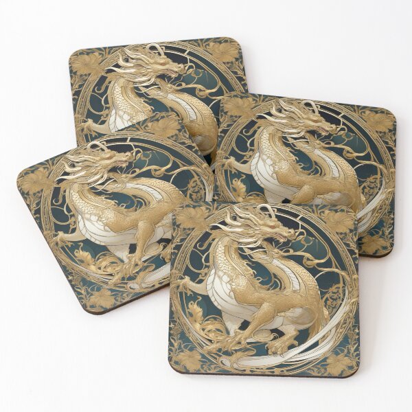 Item preview, Golden Dragon King: Art Nouveau Emblem designed and sold by SweetSprash.