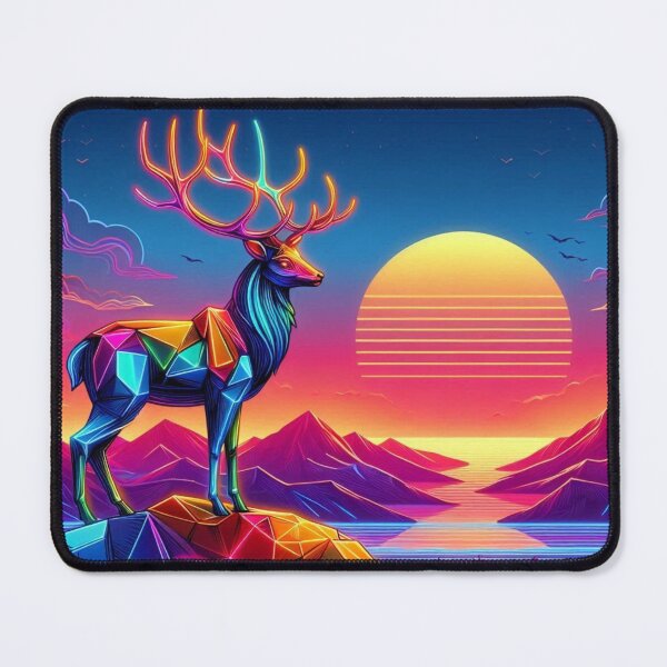 Item preview, colorful cute futuristic deer designed and sold by Dogandesighn.